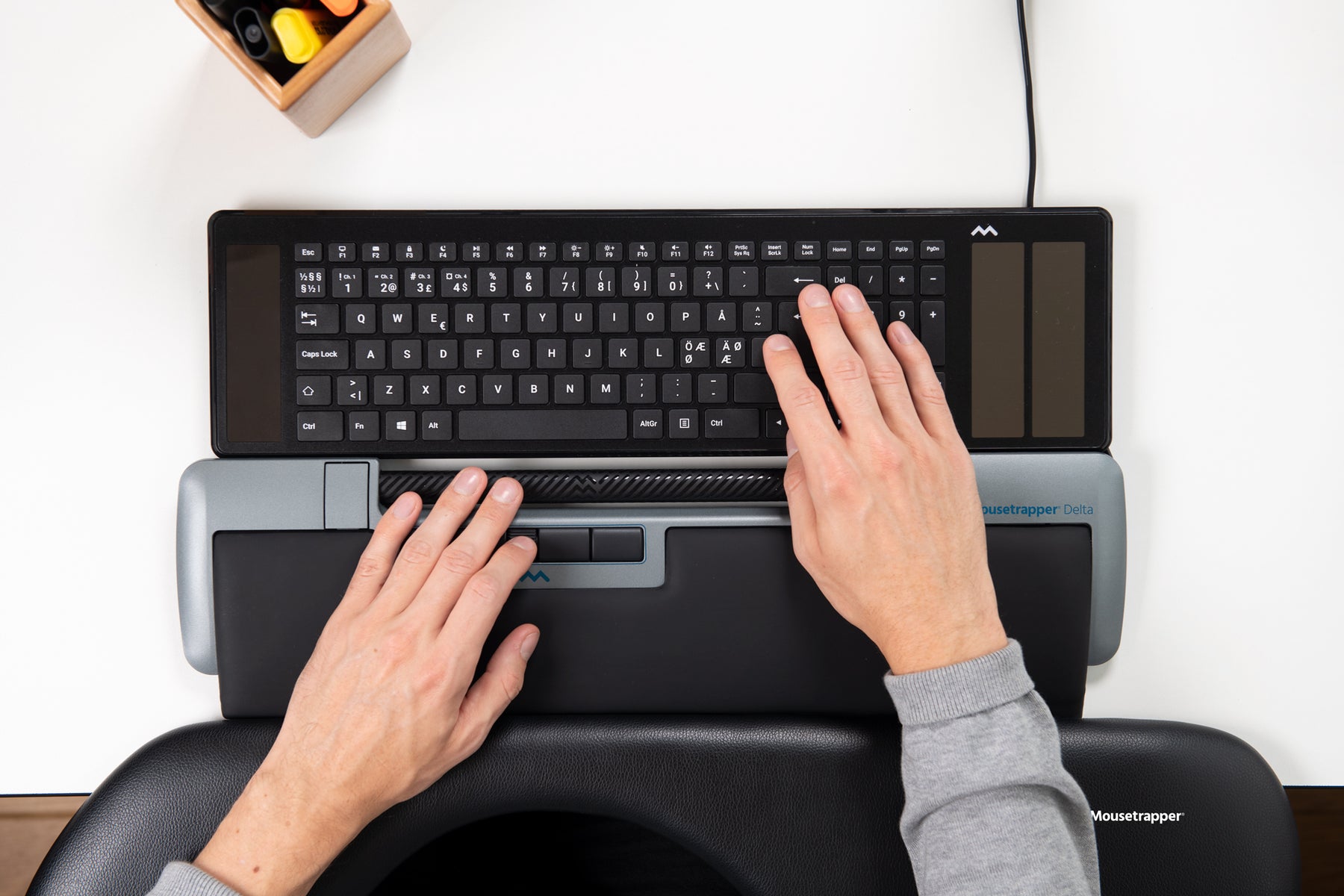Rullstavsmus Mousetrapper Delta, Ergonomisk Mus