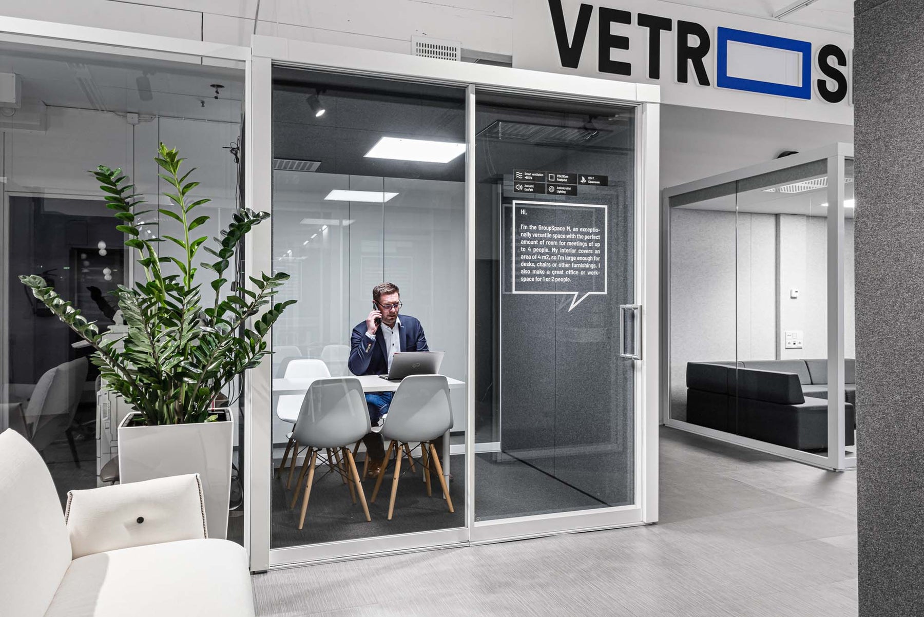 Stillerom Vetrospace M | Telefonboks For 1-3 personer (A-klasse)