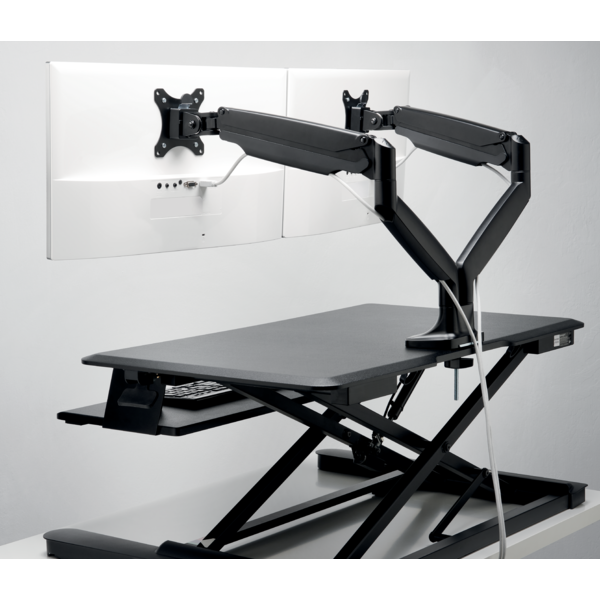 Monitor arm dobbel OneTouch - Svart - Kensington