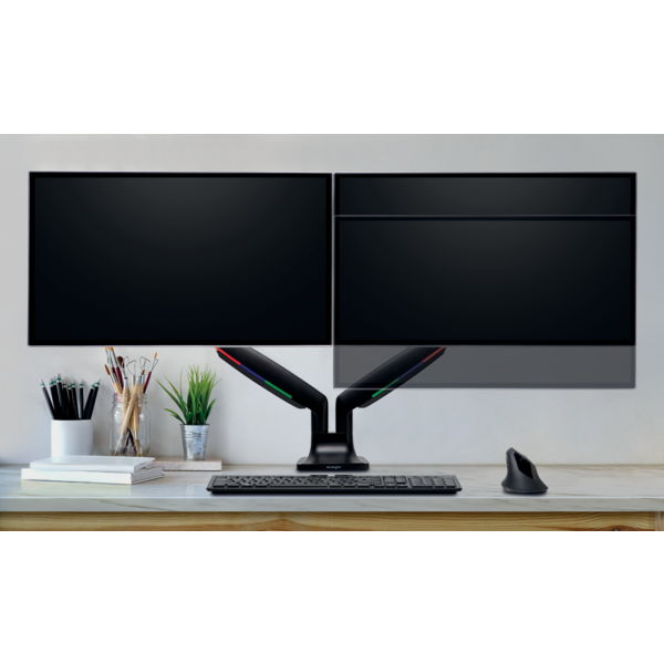 Monitor arm dobbel OneTouch - Svart - Kensington