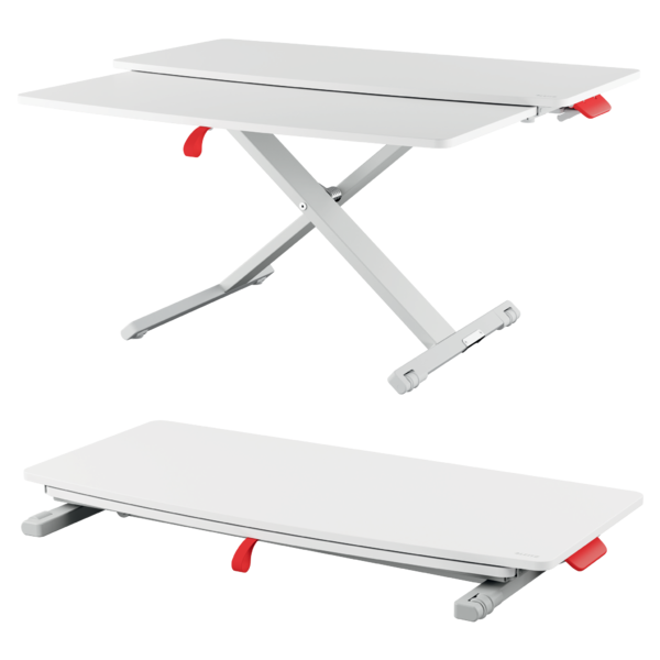 Laptopstativ med uttrekkbar tastaturskuff Leitz Cozy Ergo