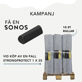 StrongProtect - Gulv/Trapp/Benk/Dørbeskyttelse, 270g, 1x25m | Pall pris