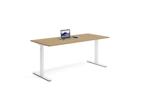180 x 80 höj och sänkbart skrivbord ek-vit