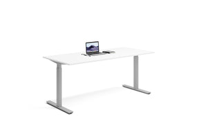 180 x 80 höj och sänkbart skrivbord vit-silver