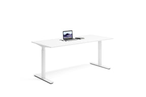 180 x 80 höj och sänkbart skrivbord vit-vit