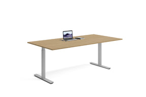 200 x 80 höj och sänkbara skrivbord ek-silver
