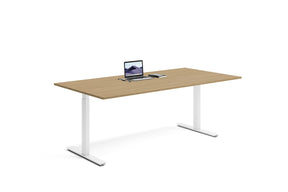 200 x 80 höj och sänkbara skrivbord ek-vit